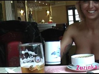 Natural exhibitionist in Chinese Restaurant