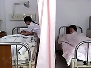 Hikaru Ayami the horny nurse sucks and rides fat cock