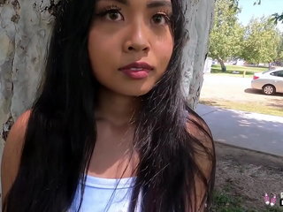 Real Teens - Chesty Asian Luna Mills Does Her First Porn Casting