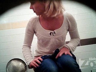 Successful voyeur video of the toilet. View from the two cameras.