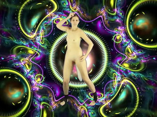 My sweet dancing to Asian music with the psychedelic background. Part 1.