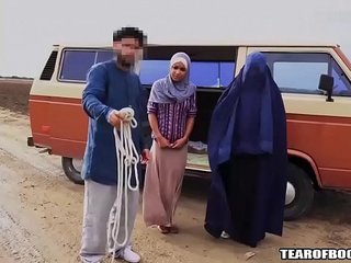 Arab man sells his